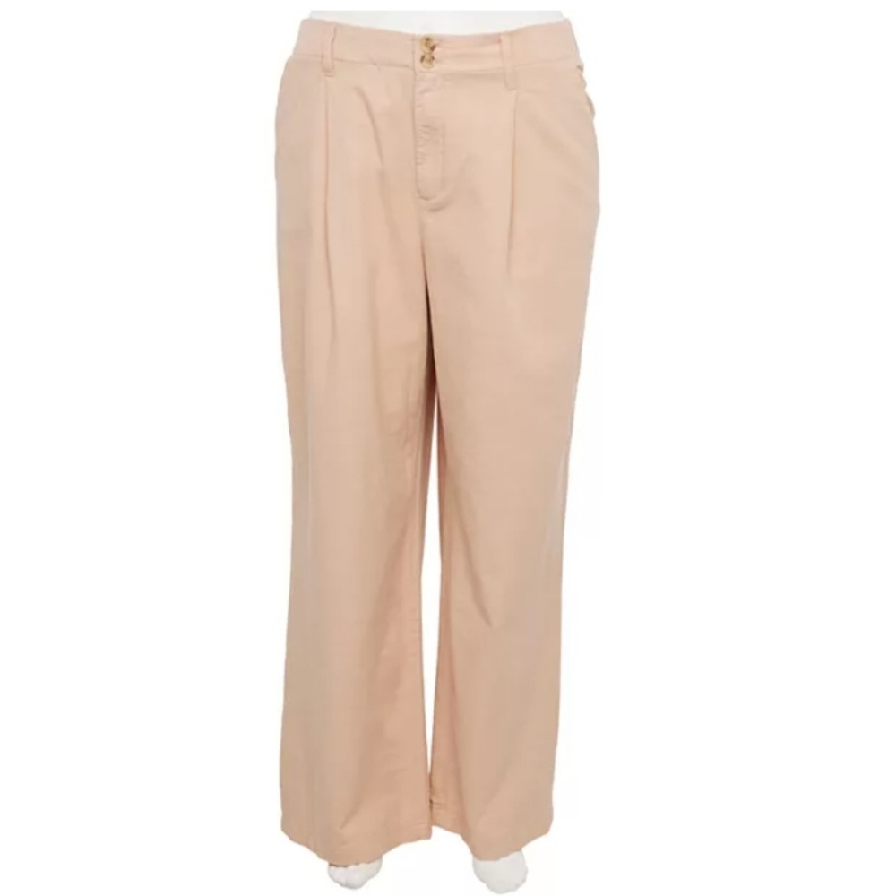 Plus Size LC Lauren Conrad High-Rise Pleat Front Wide Leg Pants - Parker Beige